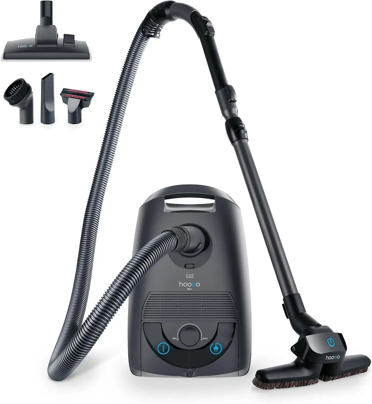 Staubsauger, elektrisches Staubsauggerät, hoogo B3+ Staubsauger mit Beutel