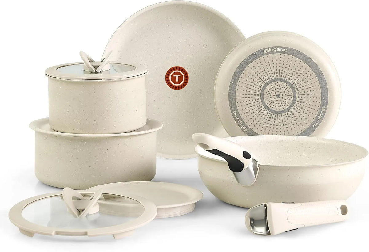 Geschirrspüler, Spülmaschine, T-FAL 11-teilig, Antihaftbeschichtung, Titan antihaftbeschichtet, stapelbar, 500 F