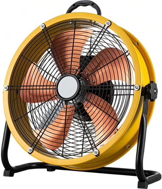 Ventilator, leise, Ventilator zur Luftzirkulation, Motor, leistungsstarker Metall-Luftzirkulator mit leisem Motor für Keller