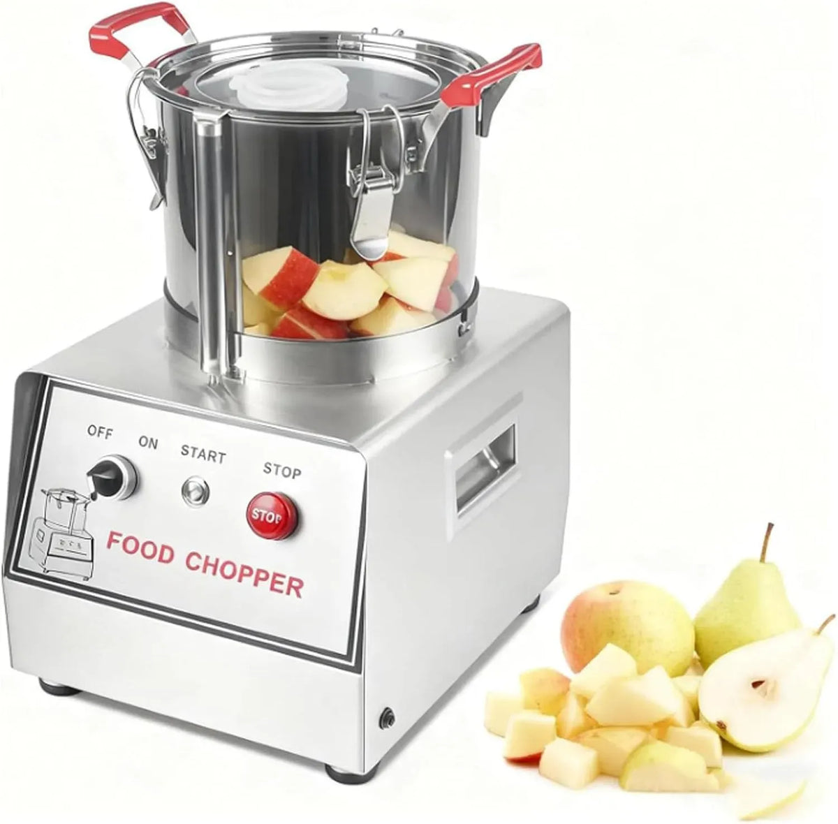 Küchenmaschine, 15 L, Edelstahl, vielseitig einsetzbar für Fleisch, 1400 U/min Motor, Ingwer und Erdnüsse 15L