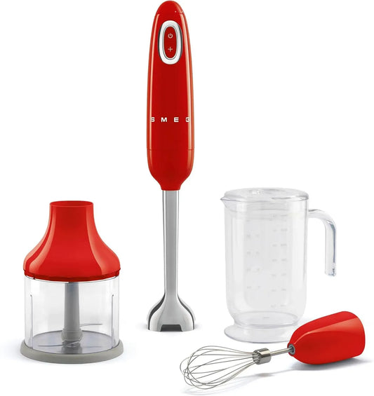 Smeg HBF03RDEU Gerätezubehör, 700 W, Rot, Ersatzteil und Zubehör, Turbo-Funktion und Flowblend-Schneidesystem