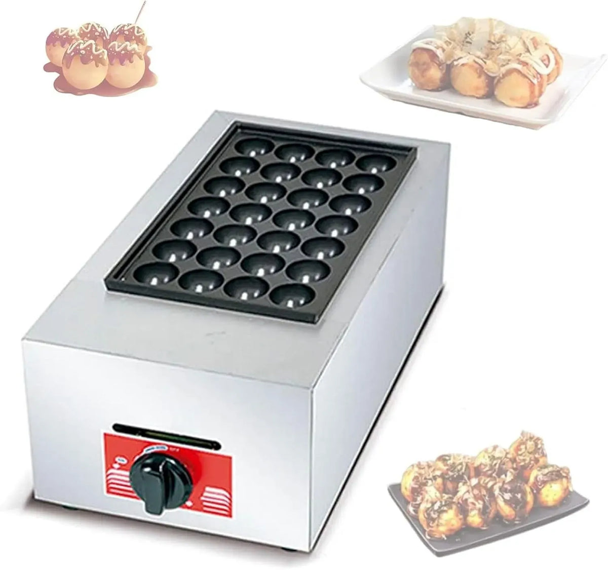 40-mm-Gas-Takoyaki-Maschine Antihaft-Takoyaki-Oktopus-Ball-Maker, Antihaftbeschichtung