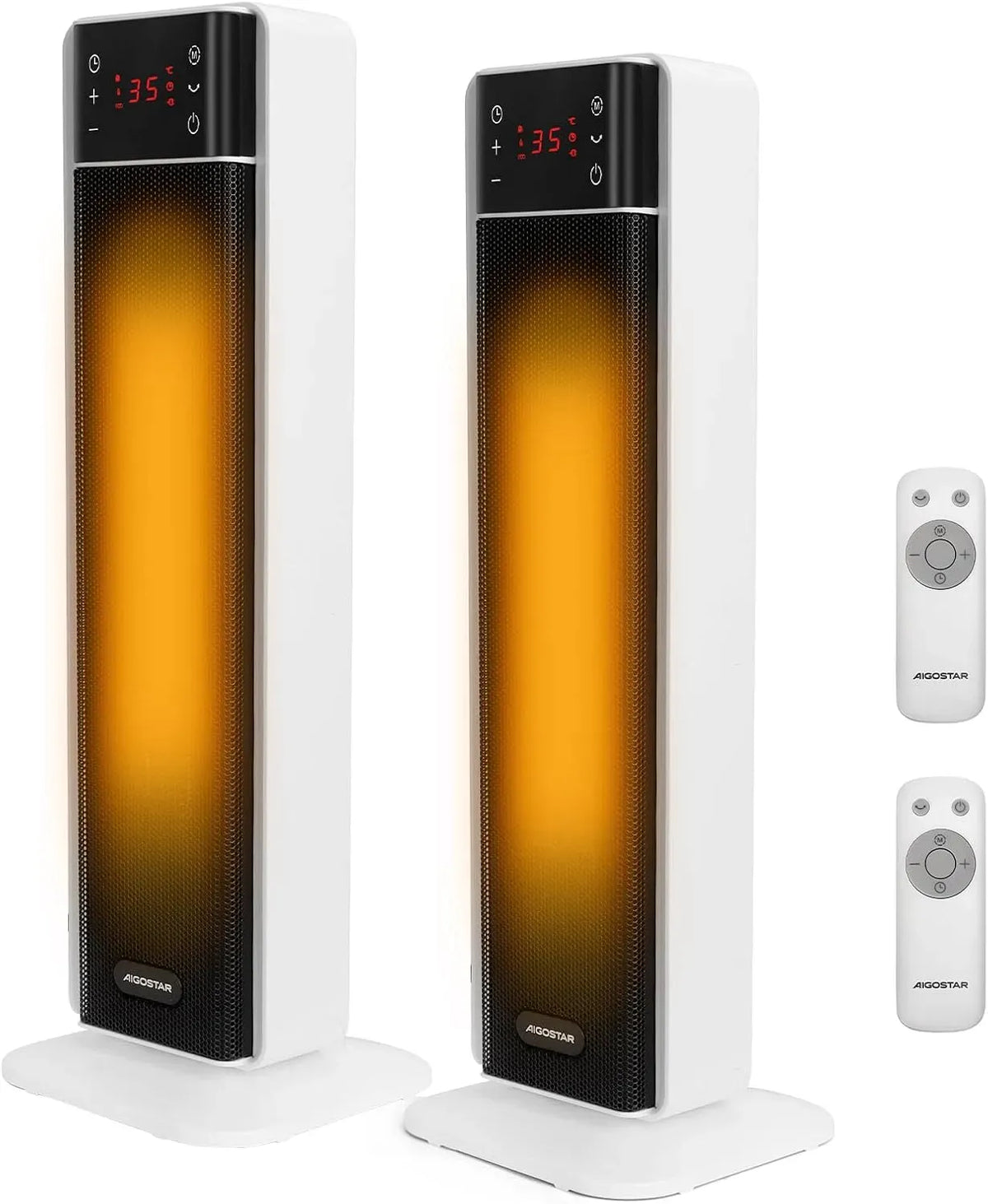 Elektroheizung, Thermostat, leise, ECO-Modus, elektrisches Heizgerät, Aigostar Leiser Keramik Heizlüfter mit Thermostat
