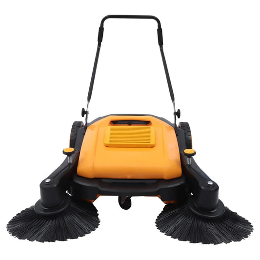 Auffangbehälter, Handkehrgerät, Kehrmaschine, Bodenkehrmaschine, 105cm, 55 L, 105 cm, leise, 5 Stufen, für Hof & Gehweg, Manuelle