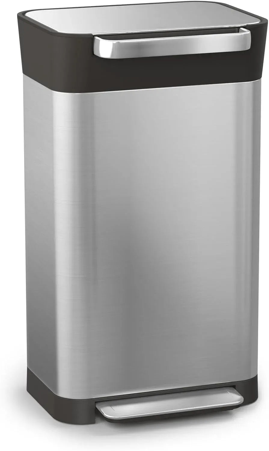 Geruchsfilter, 90 L, 30 l, Edelstahl, Titan, Joseph Joseph Intelligent Waste Titan Müllkompressor